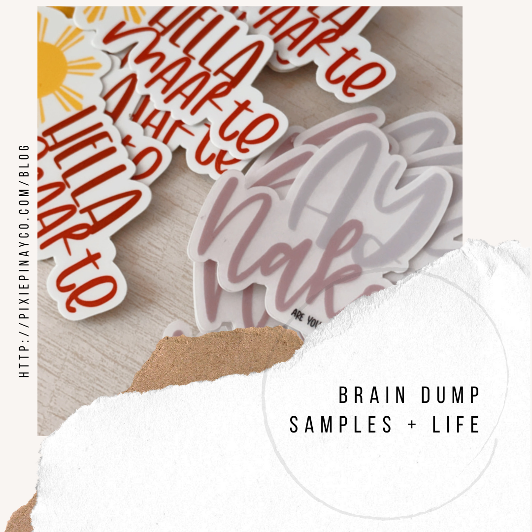 Brain Dump | Product Samples & Life